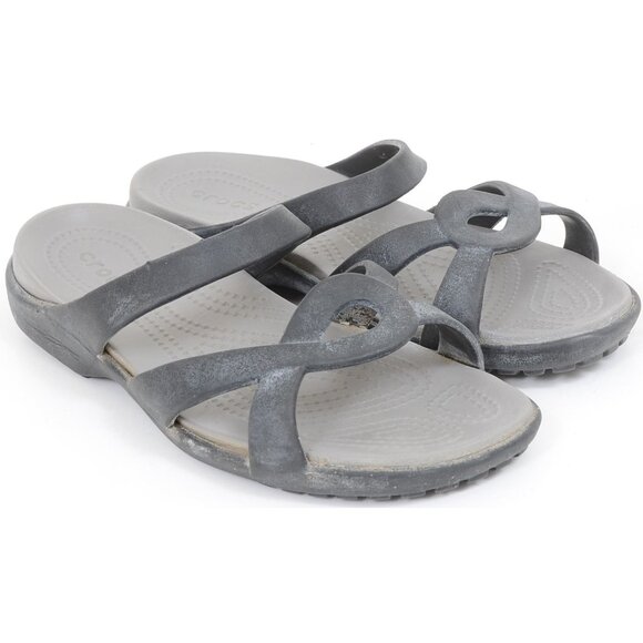 Crocs Women's Meleen 9 Twist Slip On Open Toe Slide Sandals - Picture 2 of 7